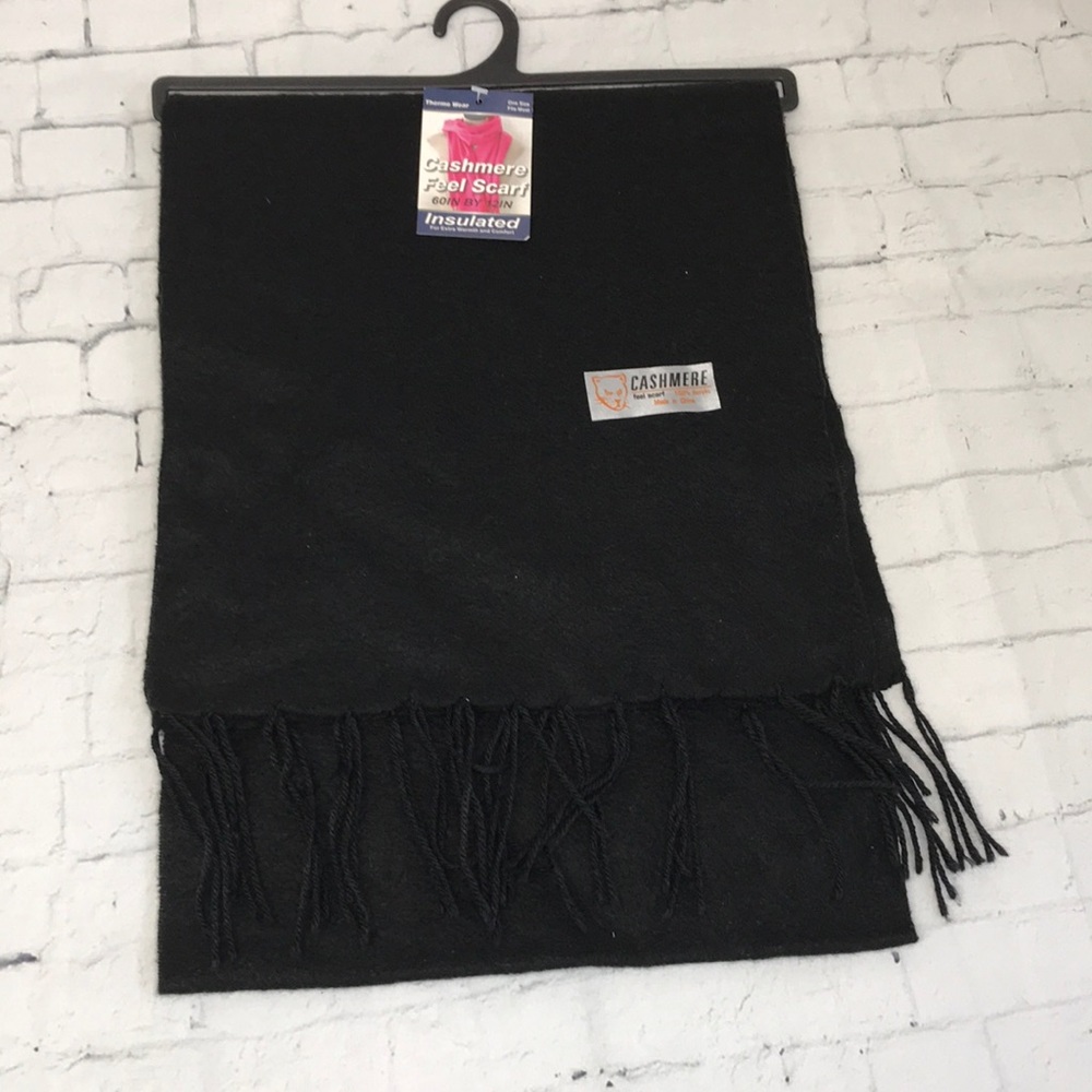 Thermo wear black scarf 60x12 new